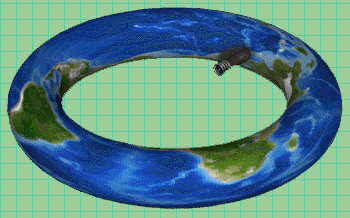 Inner Tube with Earth Mapped On It.